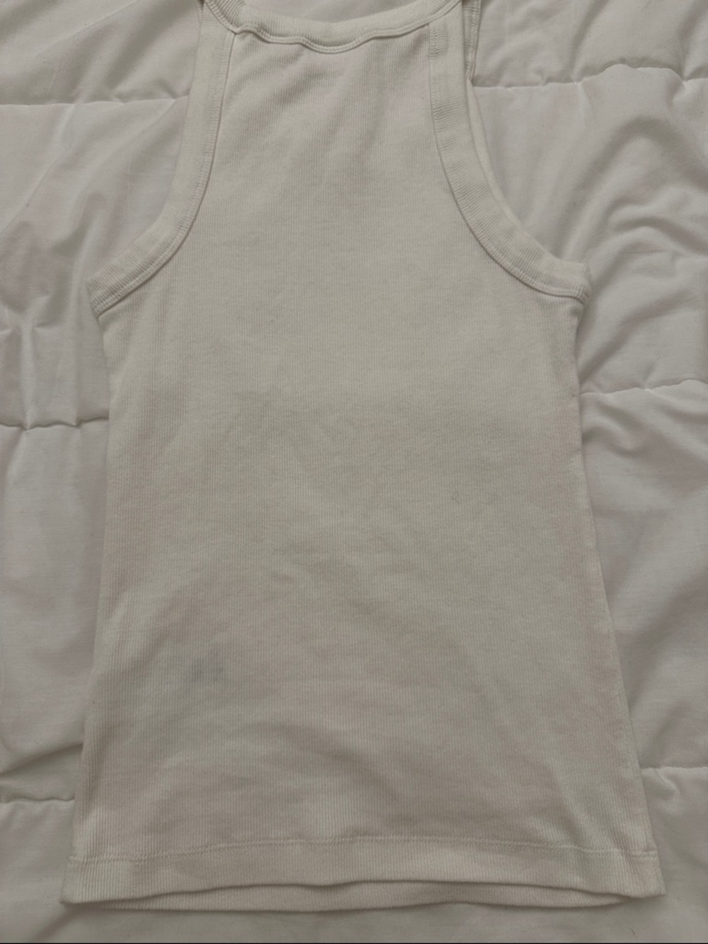 Babaton White Ribbed Tank - Picture 6 of 7
